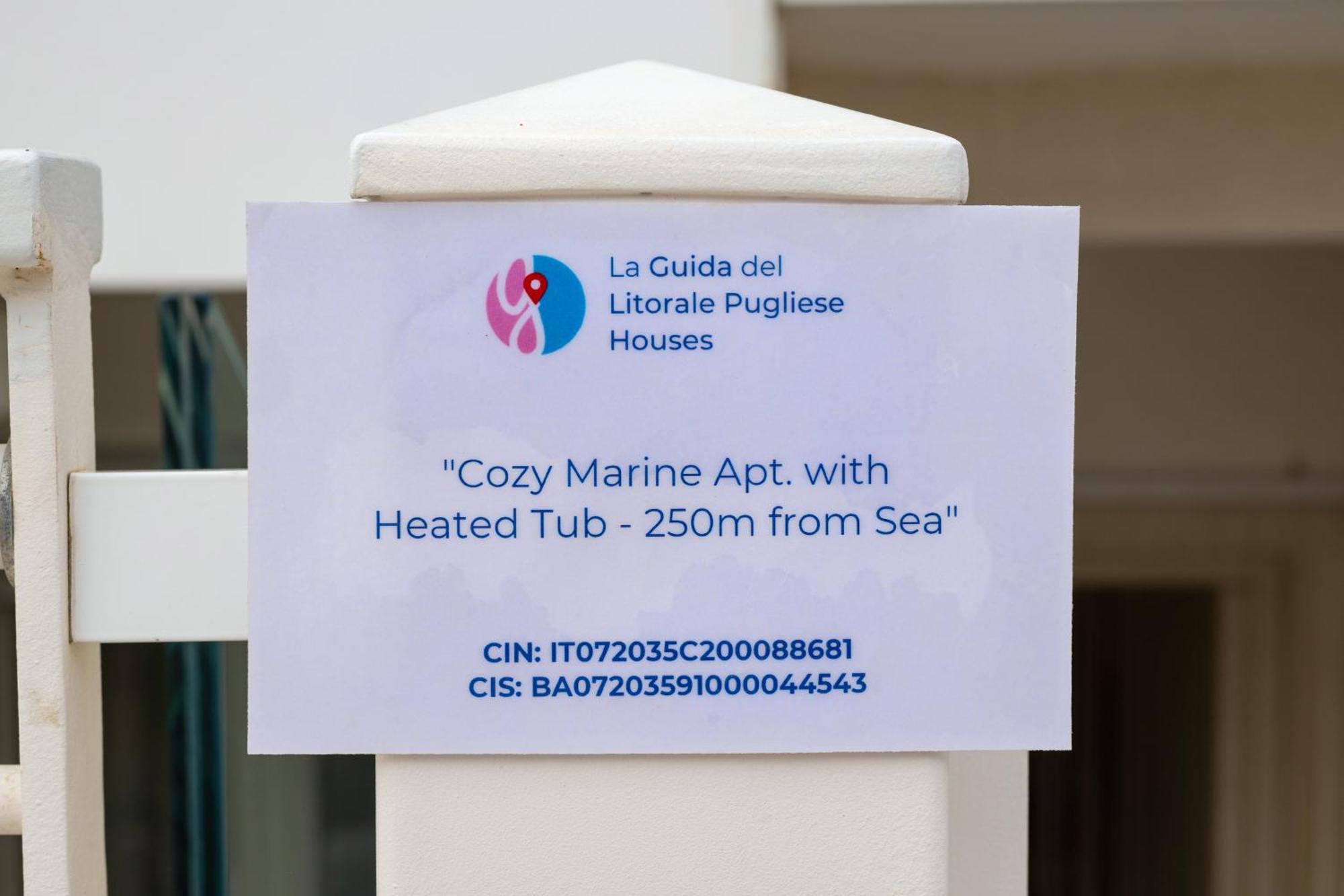 Cozy Marine Apt With Jacuzzi - 250Mt From Sea 滨海波利尼亚诺 外观 照片